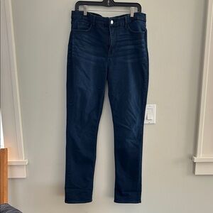 Women's Slim Straight Dark Blue Jeans